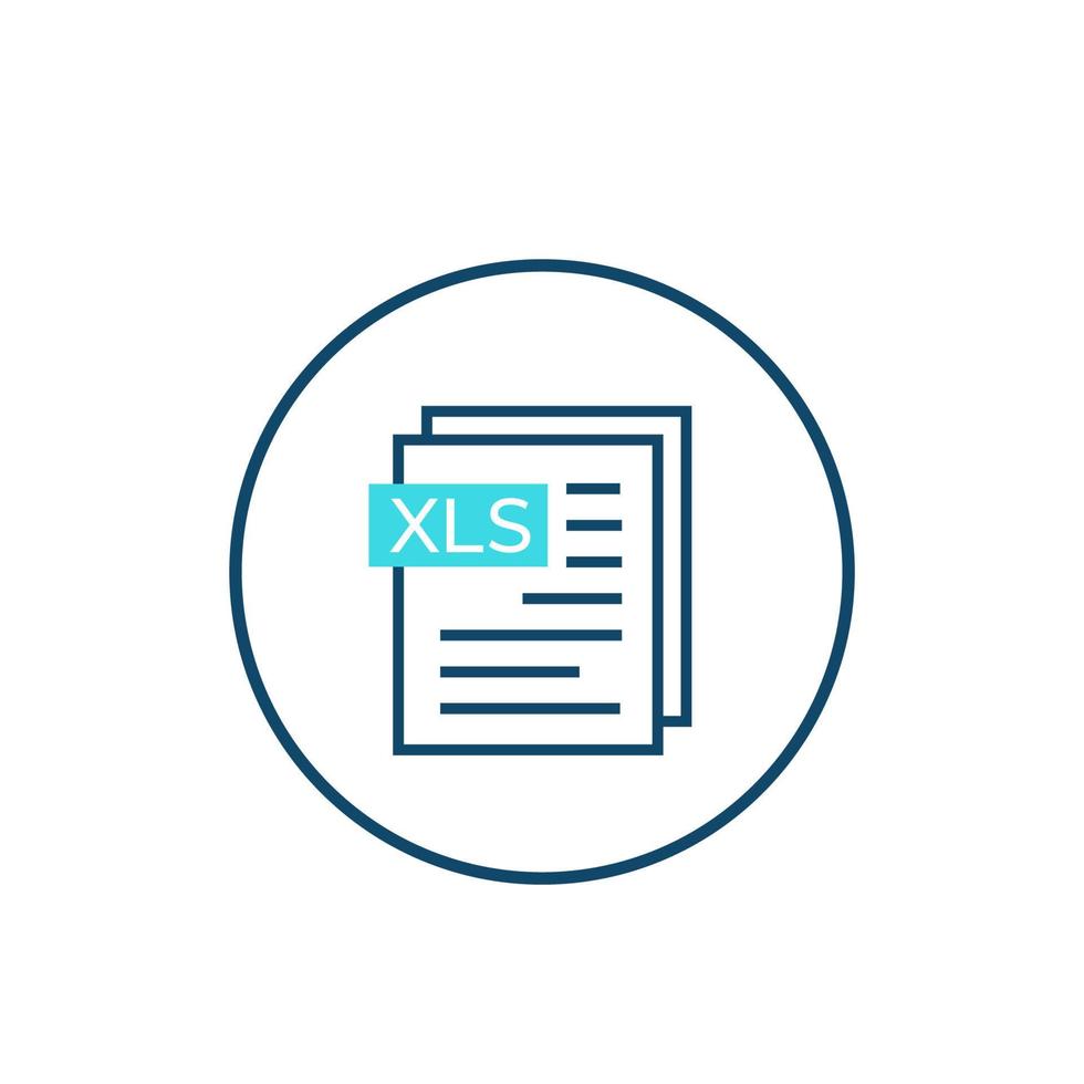 xls document vector icon