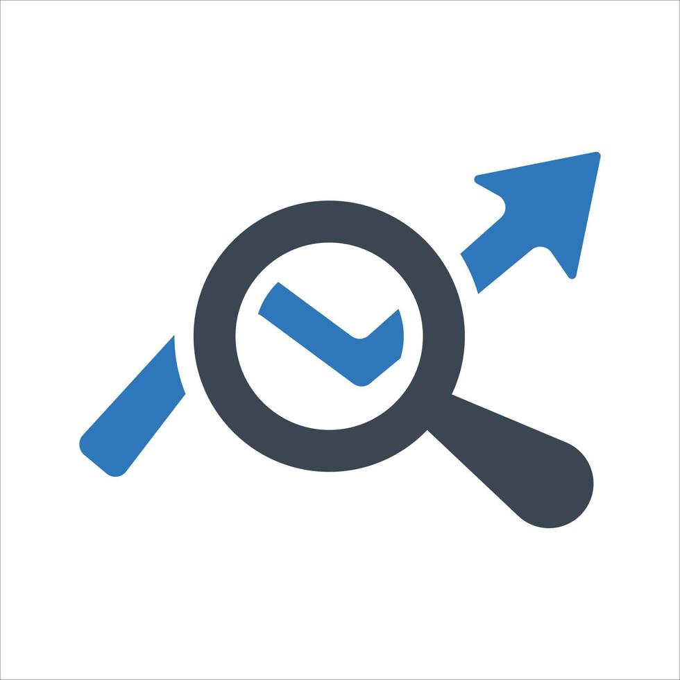 Marketing research icon on white background vector