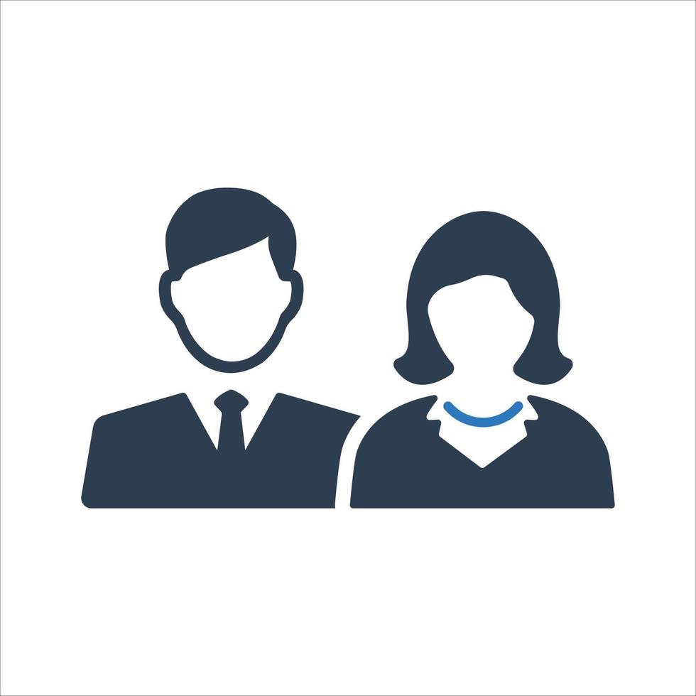 Business team, employees, user icon vector