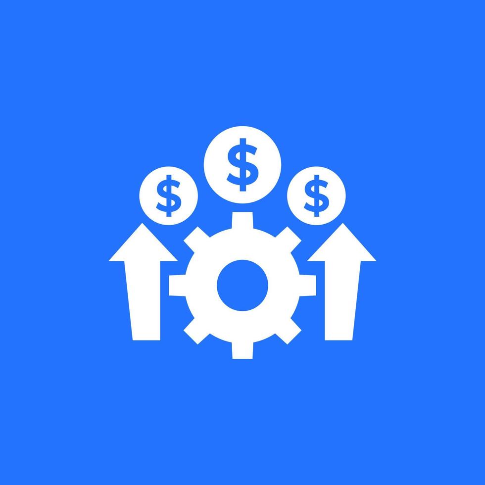 cost effective, financial efficiency growth icon vector