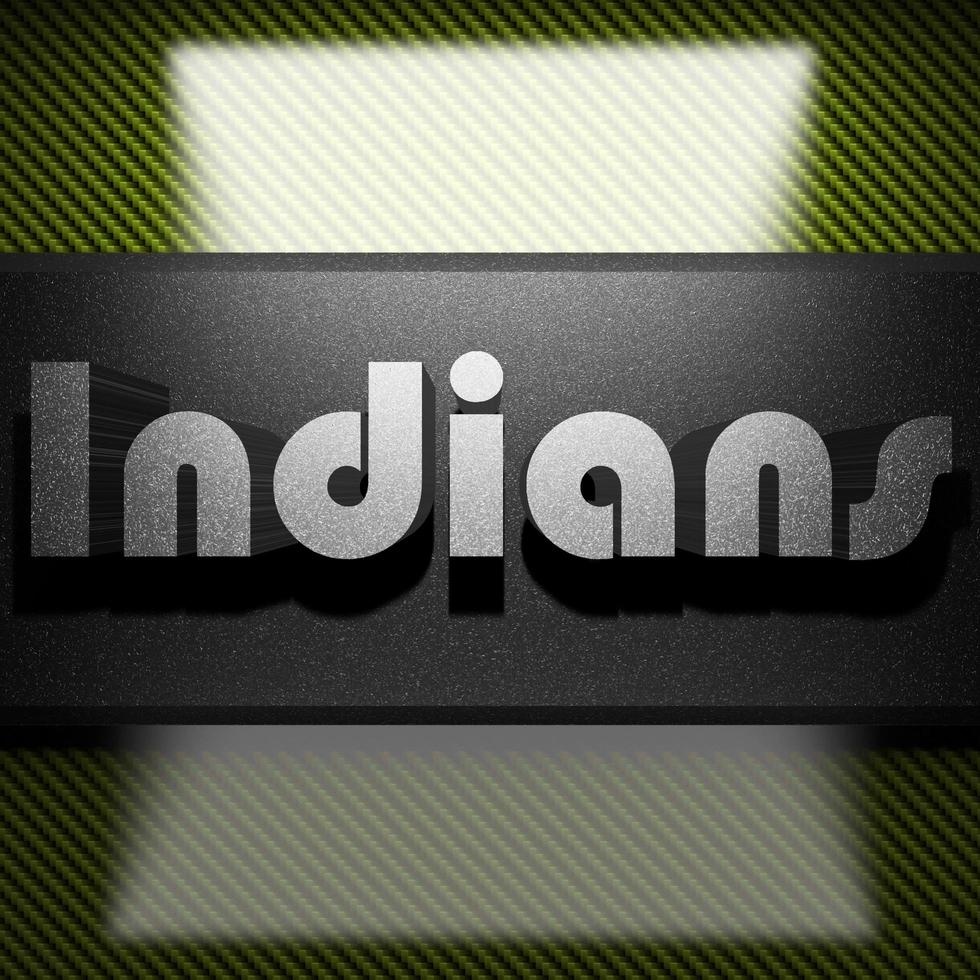 Indians word of iron on carbon photo