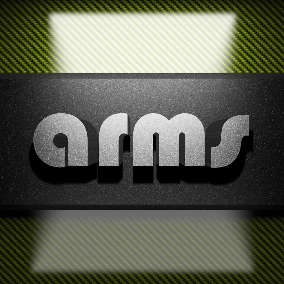 arms word of iron on carbon photo