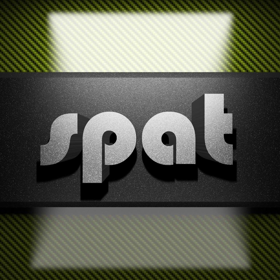 spat word of iron on carbon photo