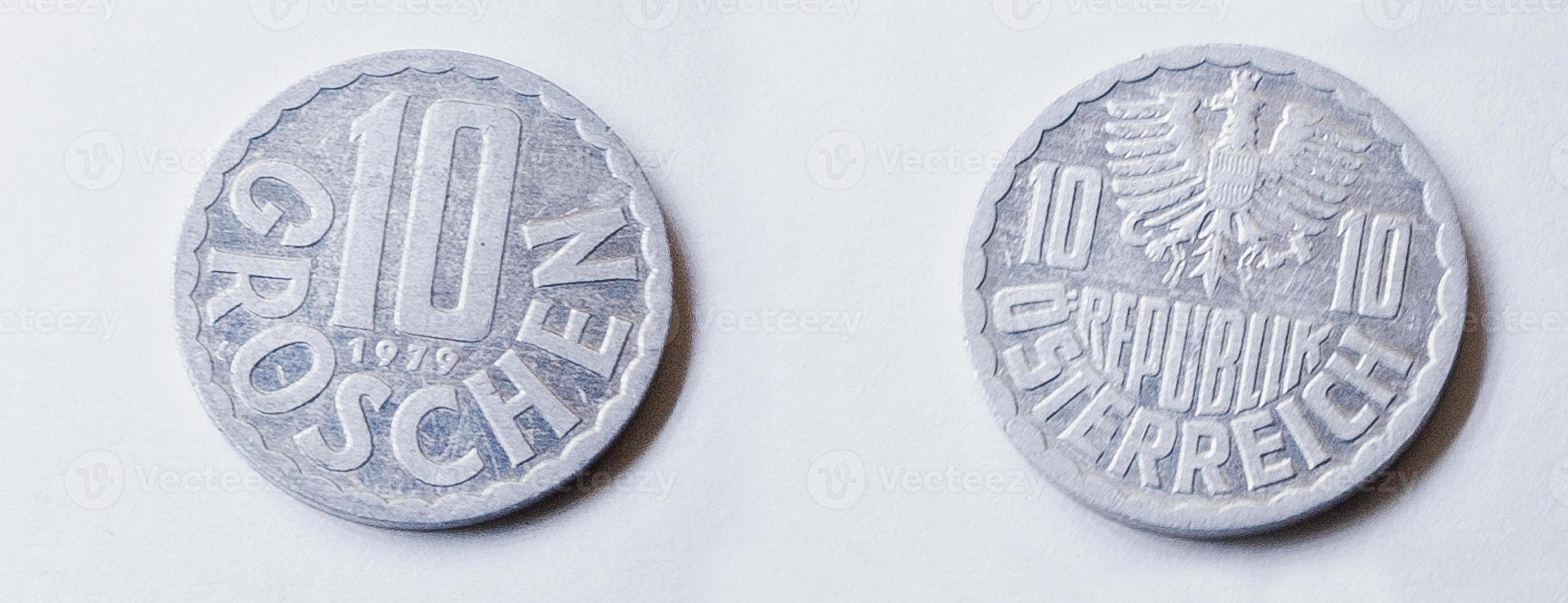 Set of 10 groshen Austria coin, 1979 photo