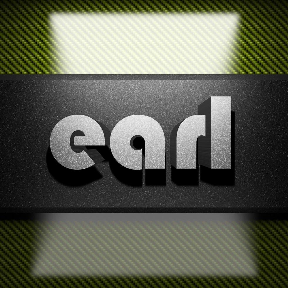 earl word of iron on carbon photo