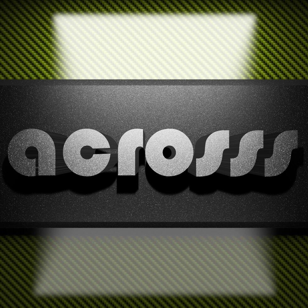 acrosss word of iron on carbon photo