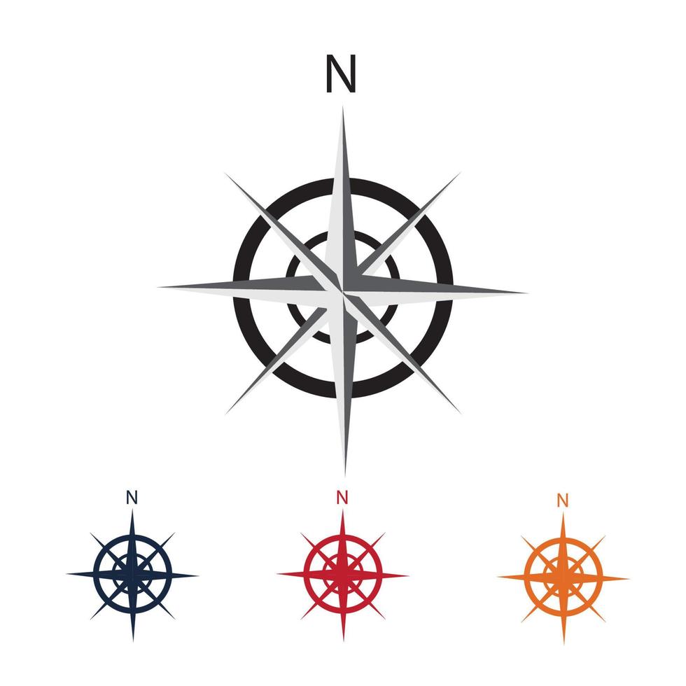 set of compass logo vector