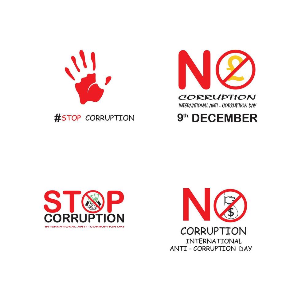 world corruption day vector