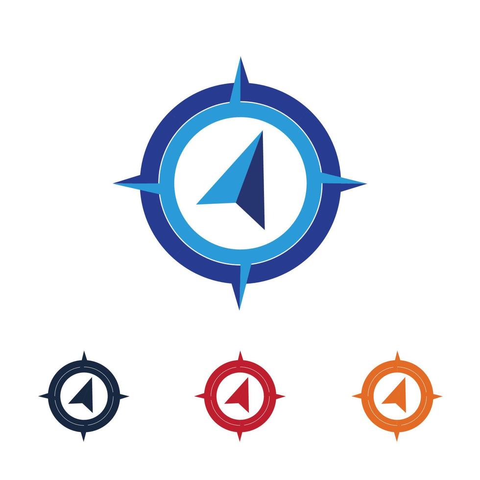 set of compass logo vector