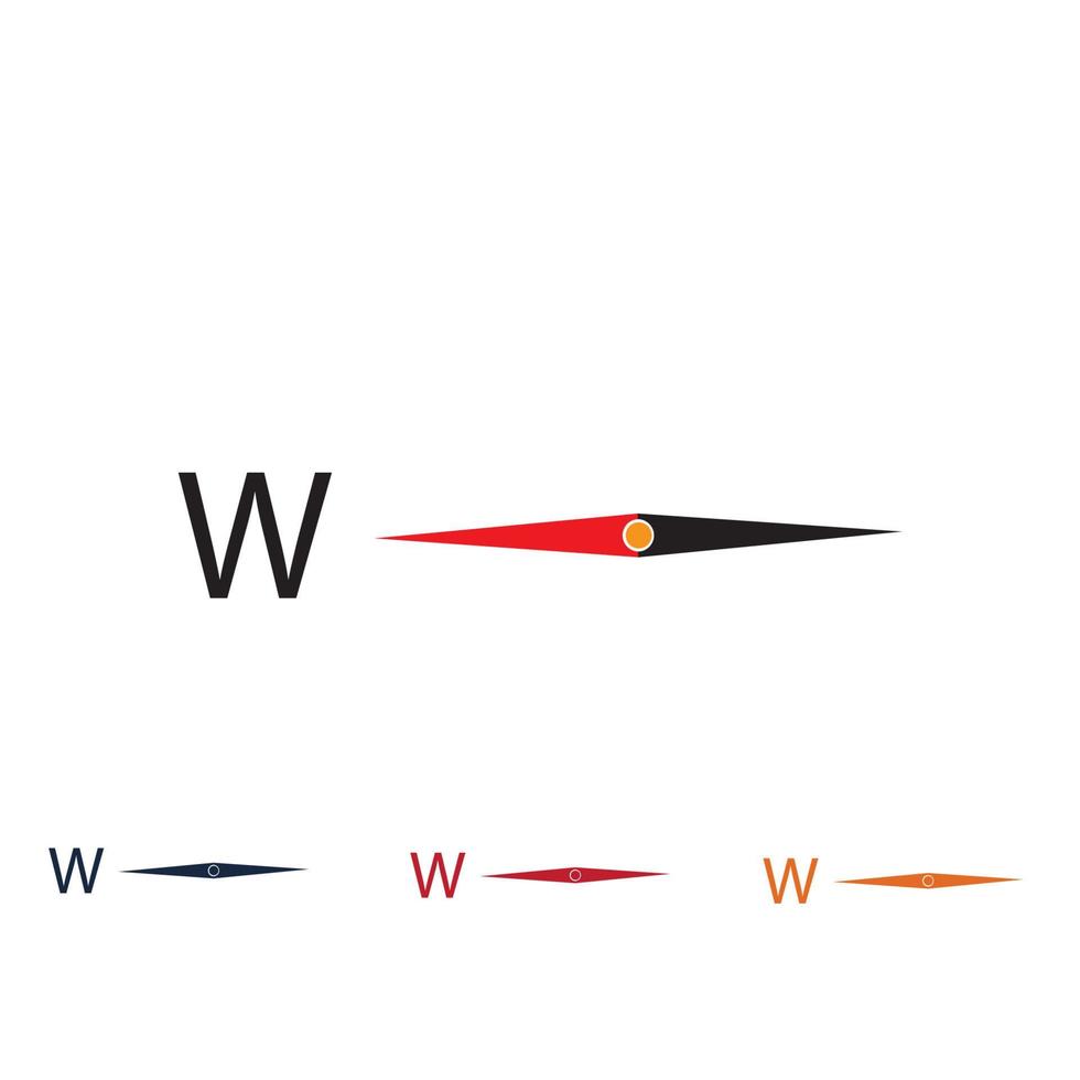 conjunto de logotipo de brújula vector