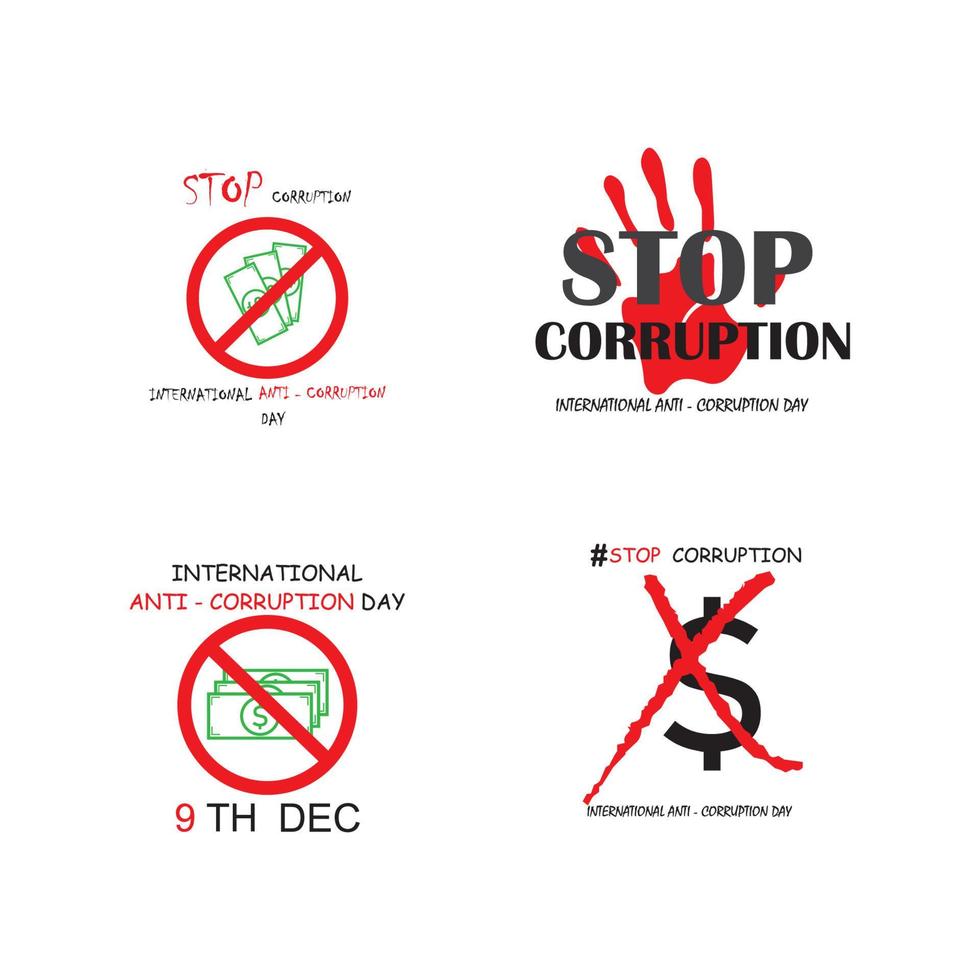 world corruption day vector