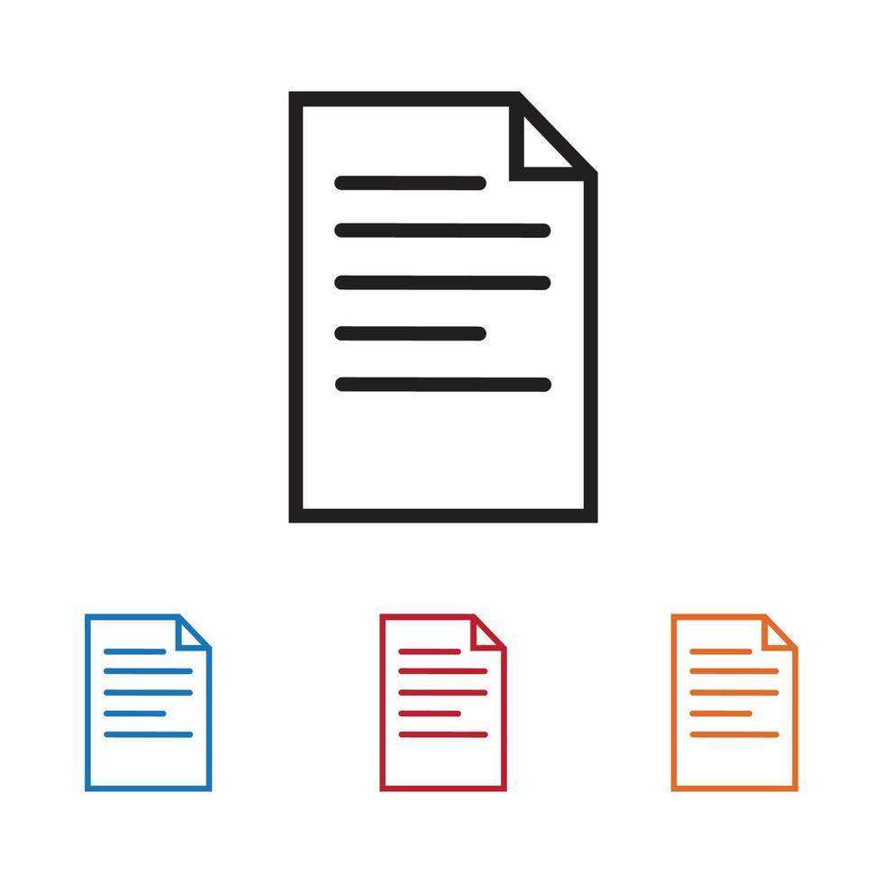 document vector icon