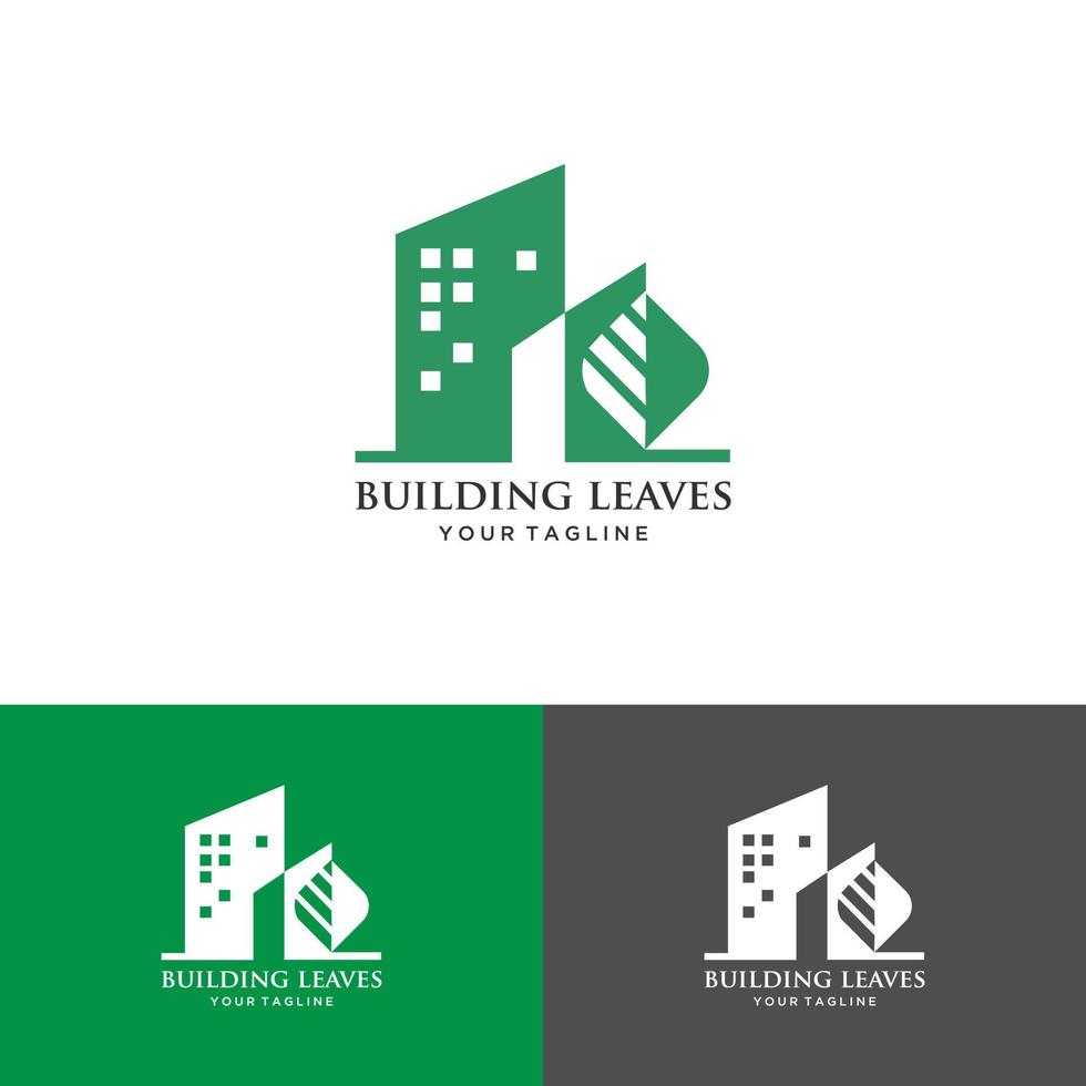 Oak leaf building vector logo isolated. Logo templates.