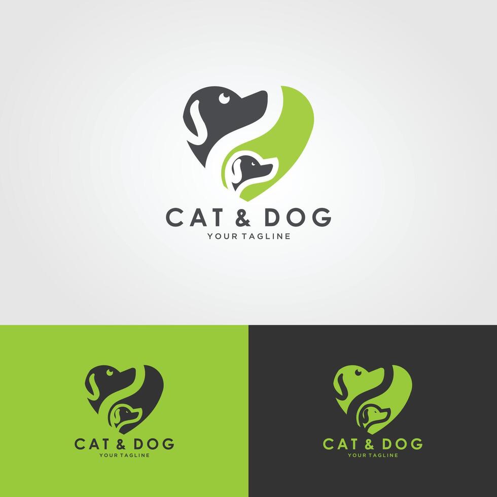 Dog and cat logo design vector. 5977180 Vector Art at Vecteezy