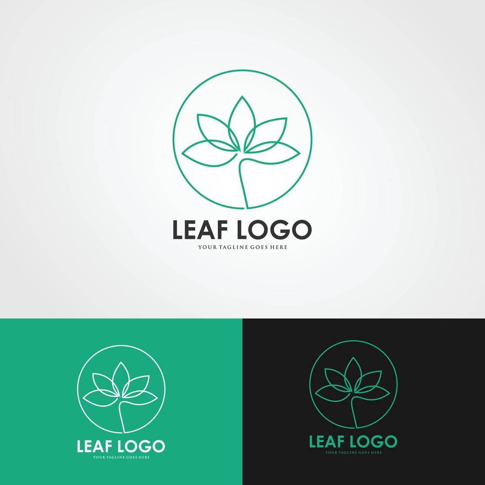 Tree leaf logo template design vector , icon illustration