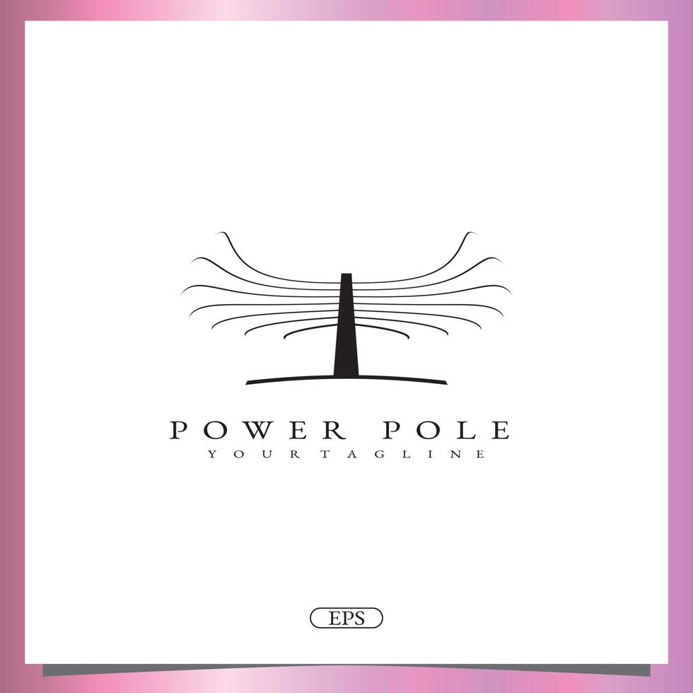 outline power pole  logo premium elegant template vector eps 10