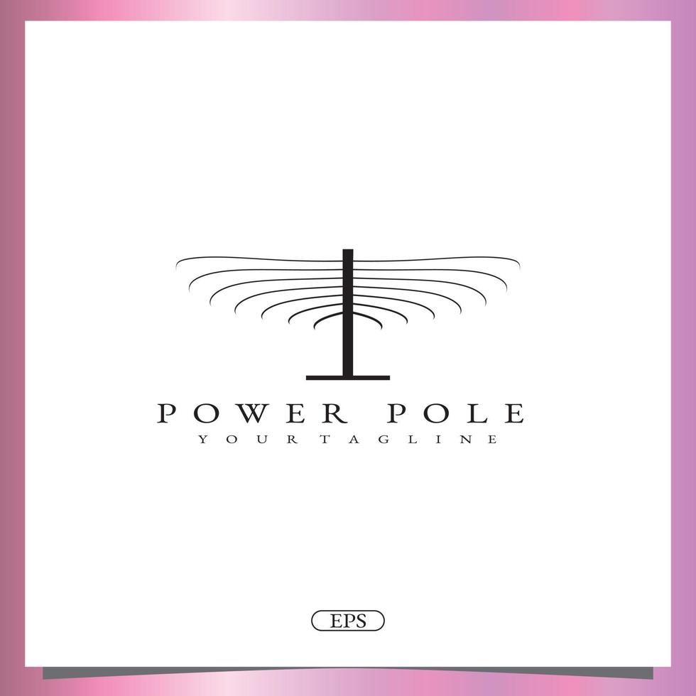 outline power pole  logo premium elegant template vector eps 10