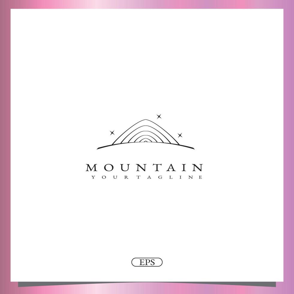 outline mountain logo premium elegant template vector eps 10