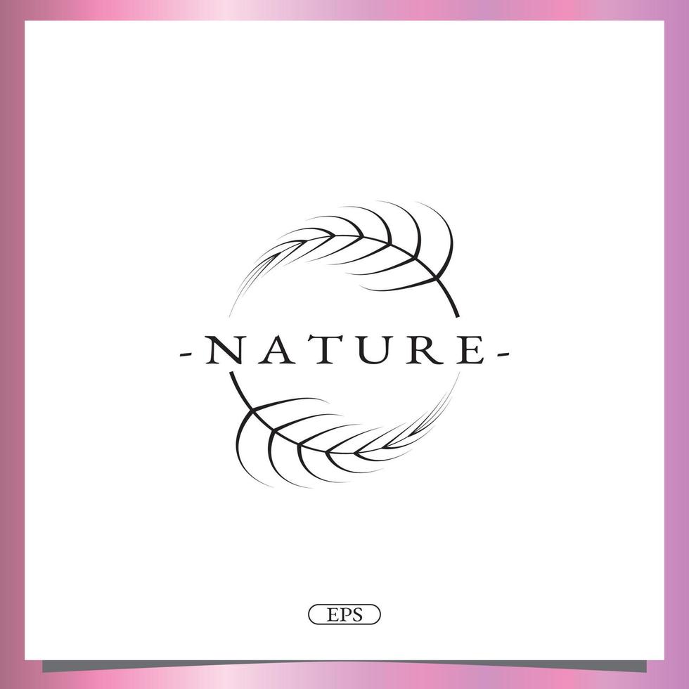 outline nature logo premium elegant template vector eps 10