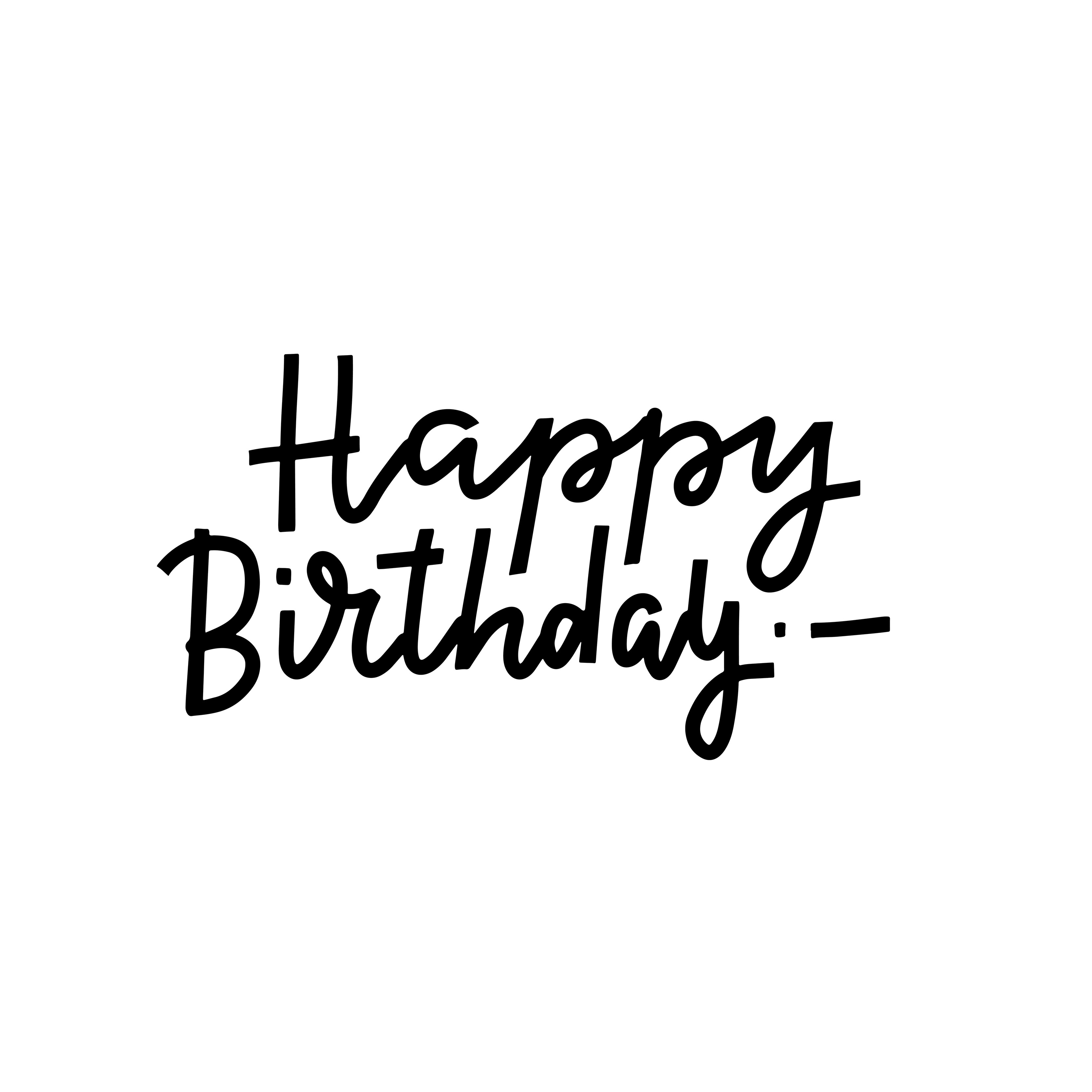 Happy birthday hand lettering composition. Decorative typography for ...