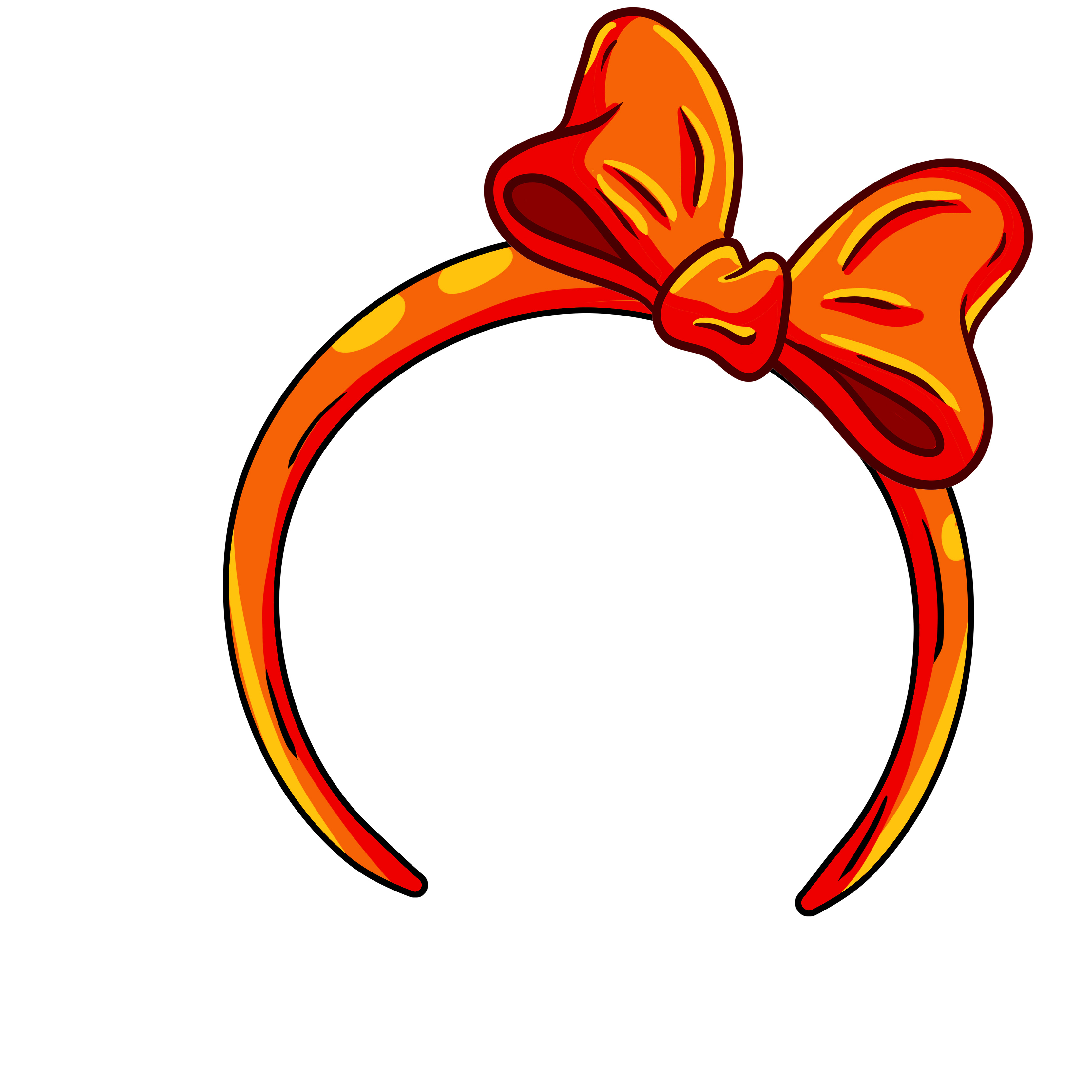Headband with red bow. Woman Headdress for hair. 5977468 Vector Art at