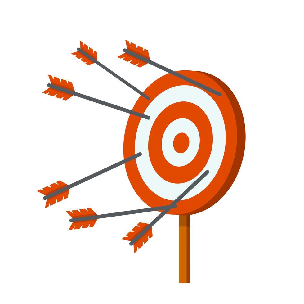 Target for arrows. Business concept several attempts. Shooting and championship vector