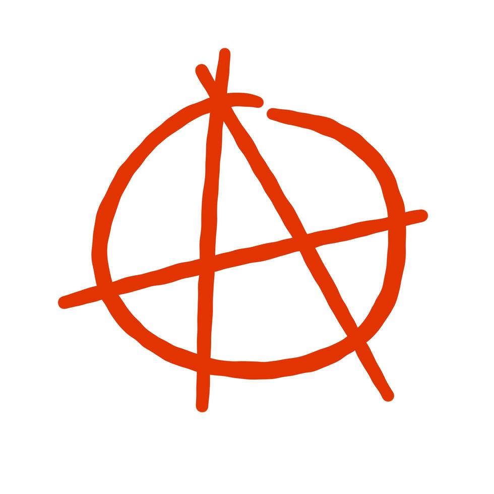 Anarchy sign isolated. Letter A in circle vector