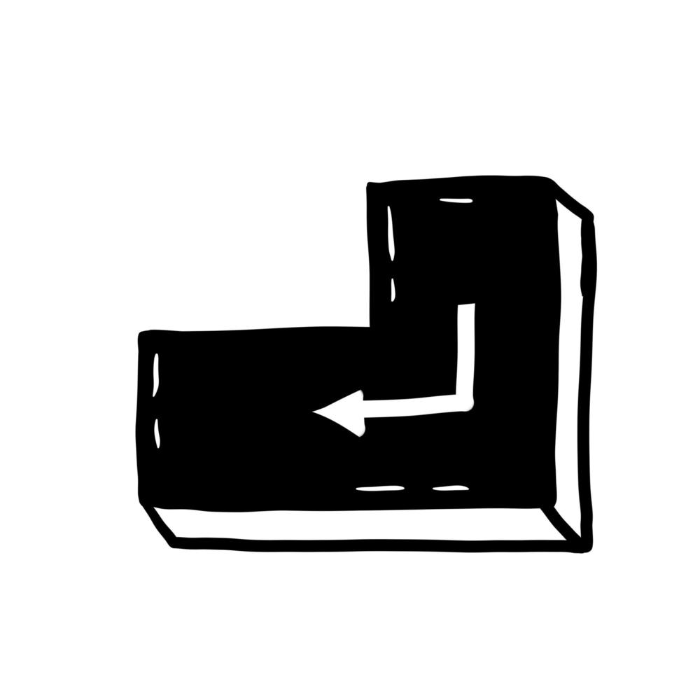 Enter button. Part of keyboard. vector