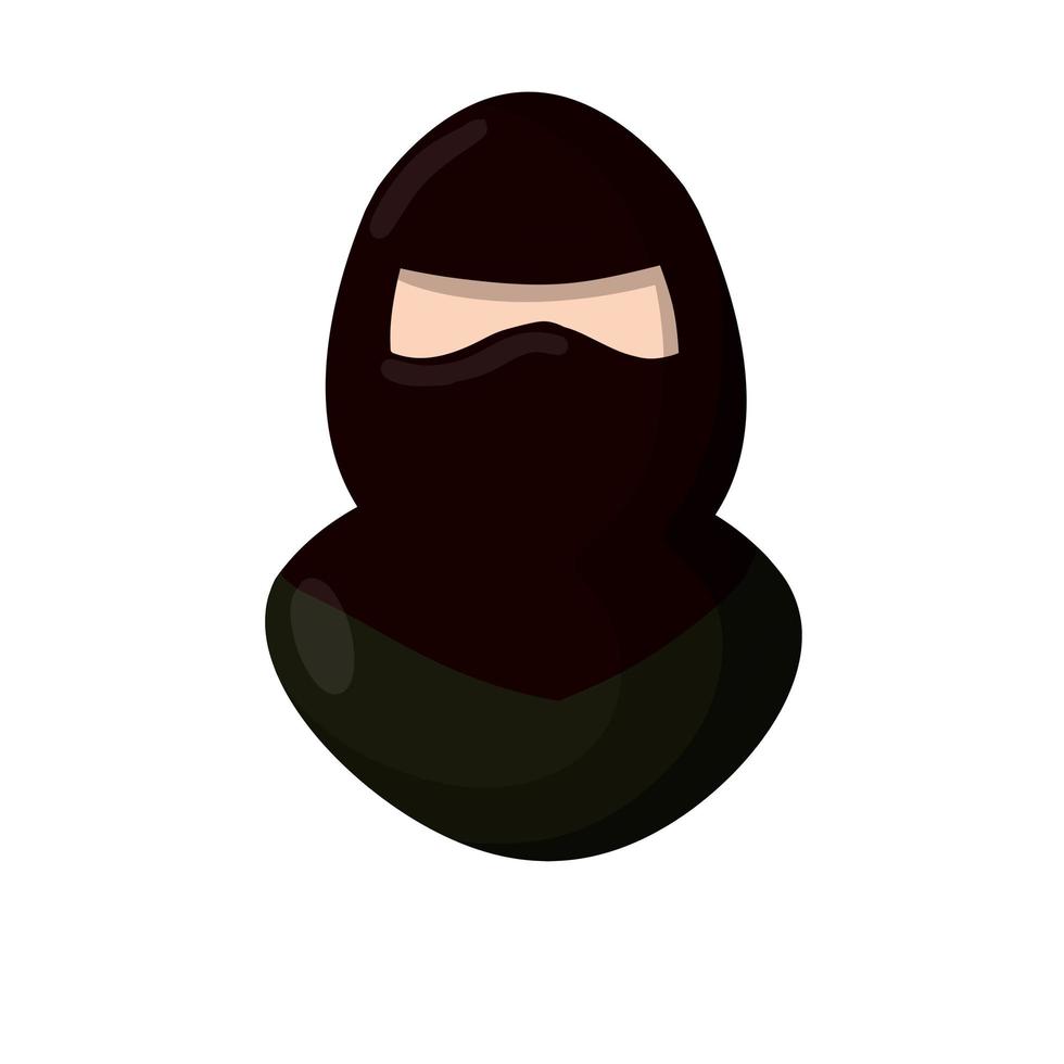 mujer árabe en niqab. ropa y cultura islámica oriental. vector