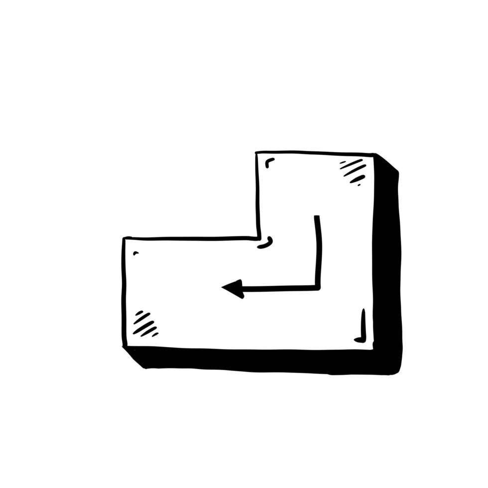 Enter button. Part of keyboard. Concept of opening and entering. vector