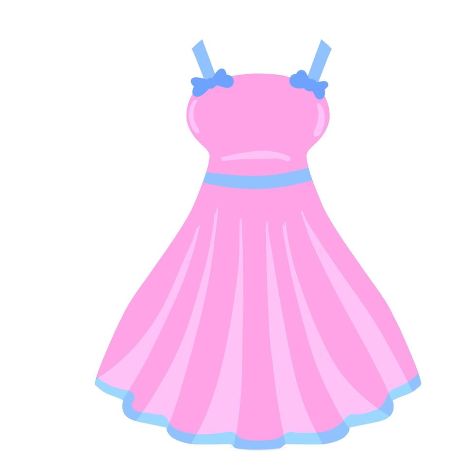 Ball gown. Women clothing. vector