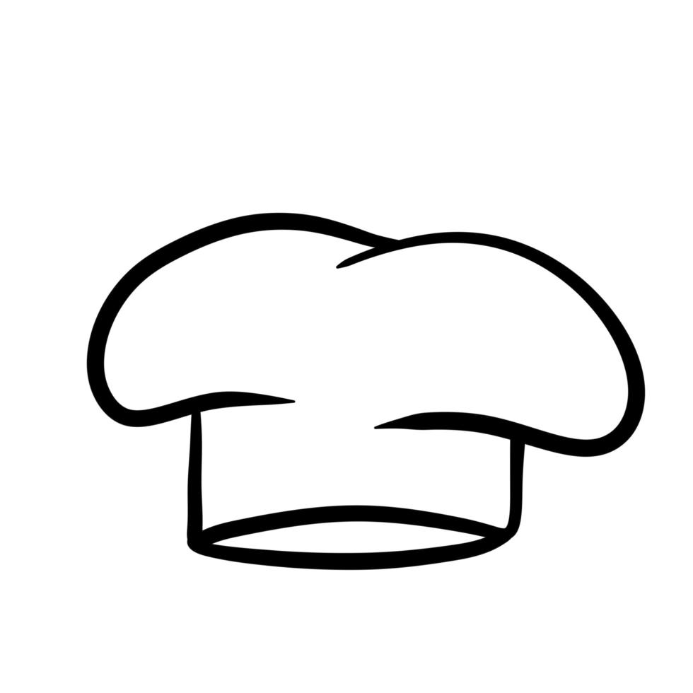 sombrero de cocinero. cocinar ropa blanca. vector