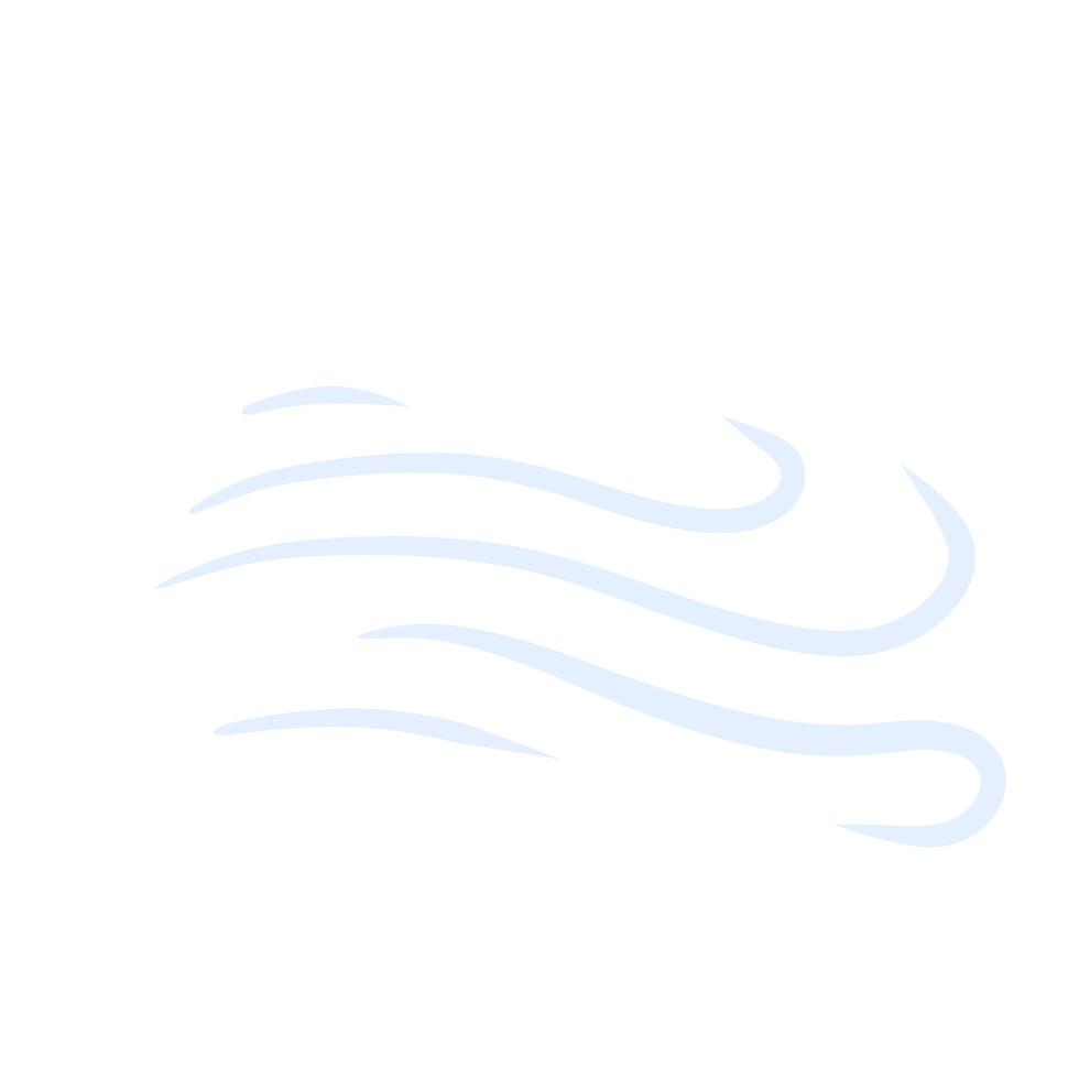 Wind. Air flow. Blue wavy line. vector