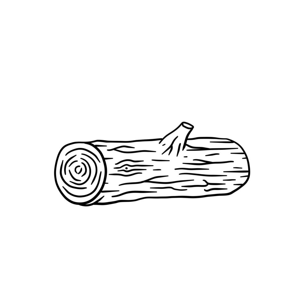 registro de bocetos en blanco y negro. material de construcción madera. vector