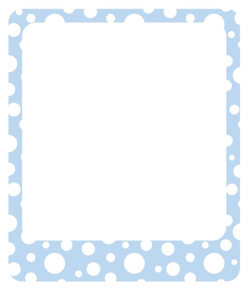 Picture frame with white polka dots design. UI element for many purposes. vector