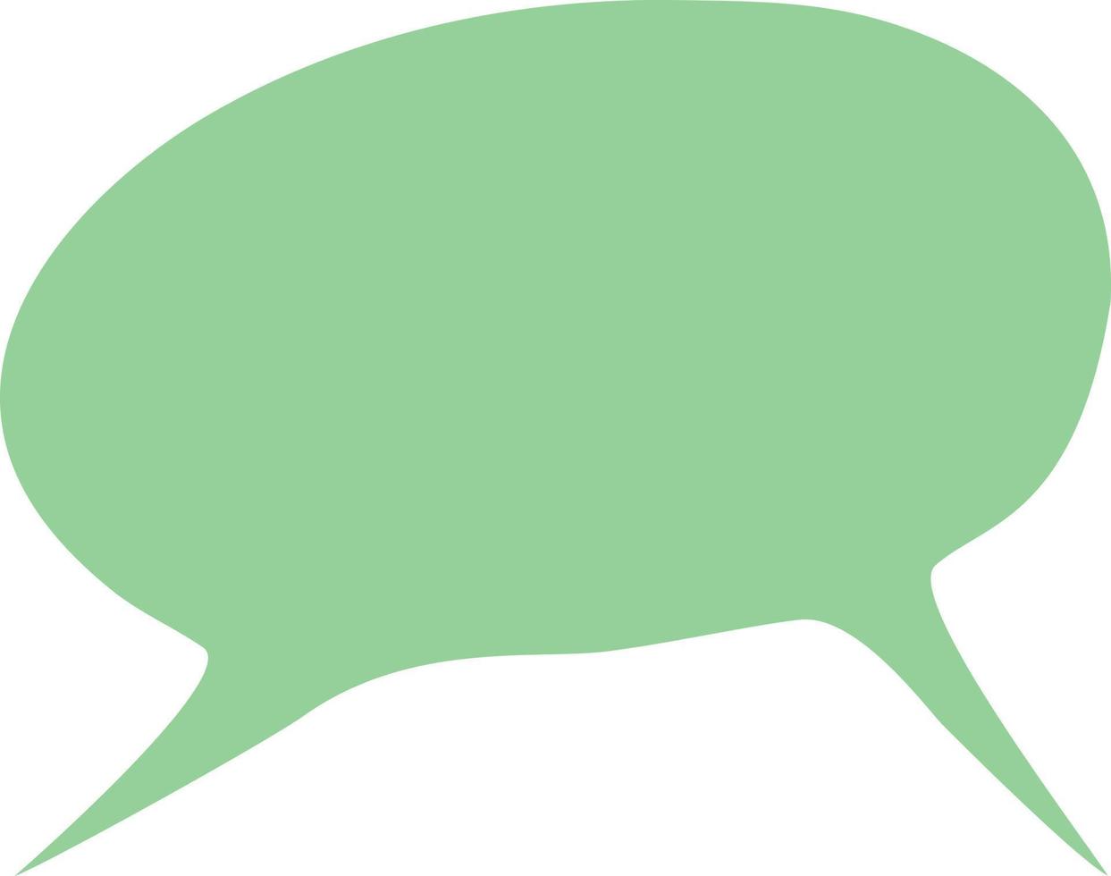 Green Speech Bubble Icon design, hand draw element illustration. vector