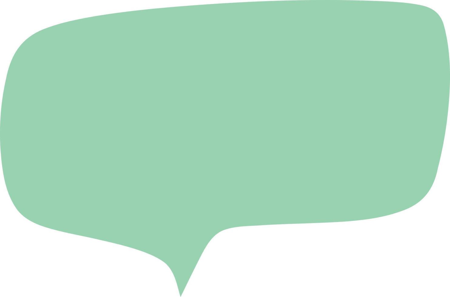 Green Speech Bubble Icon design, hand draw element illustration. vector
