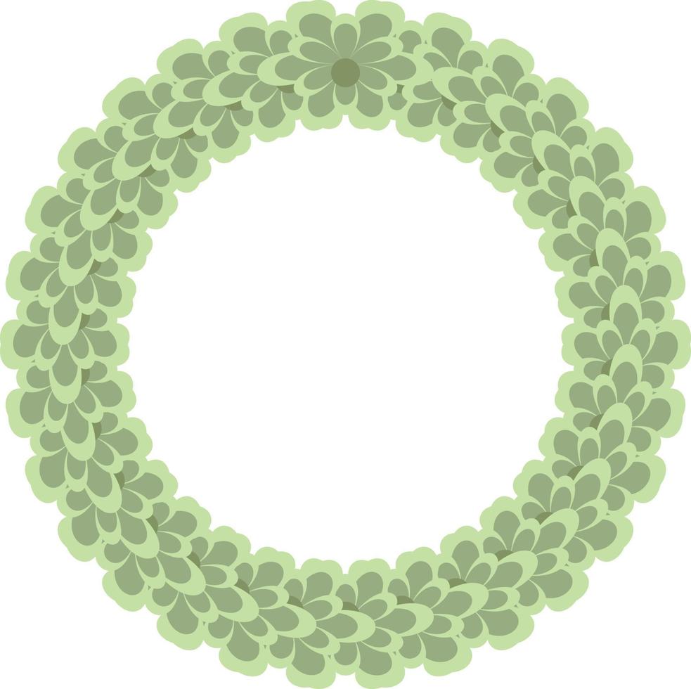 Flower pattern circular frame design, Border element with flower creation. vector