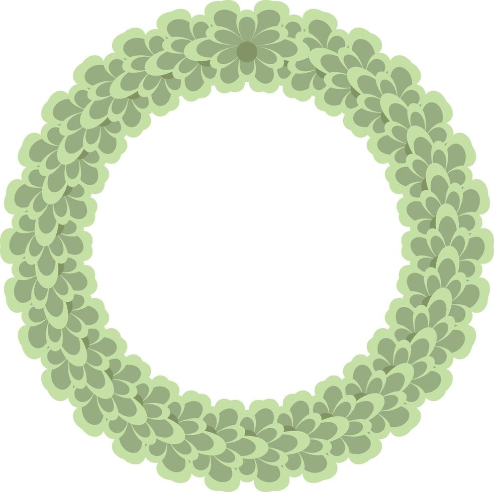 diseño de marco circular con patrón de flores, elemento de borde con creación de flores. vector