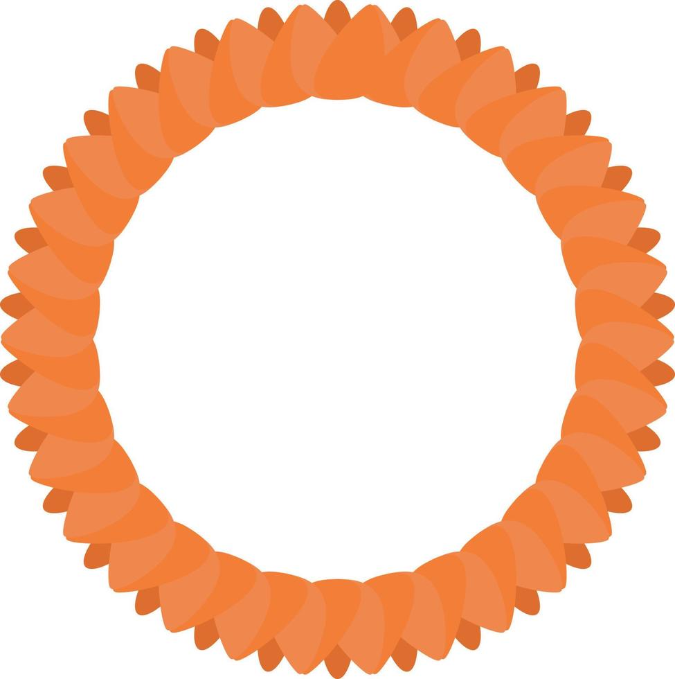 Flower pattern circular frame design, Border element with flower creation. vector