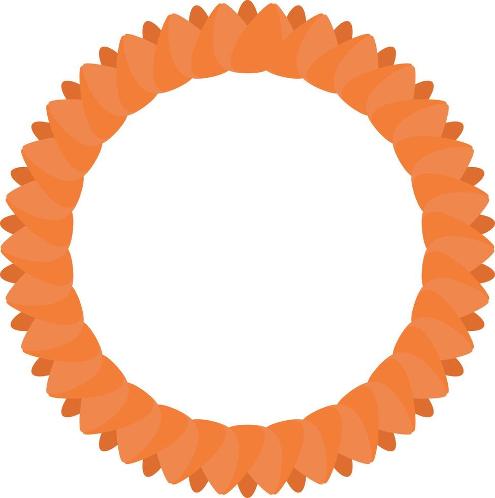 diseño de marco circular con patrón de flores, elemento de borde con creación de flores. vector