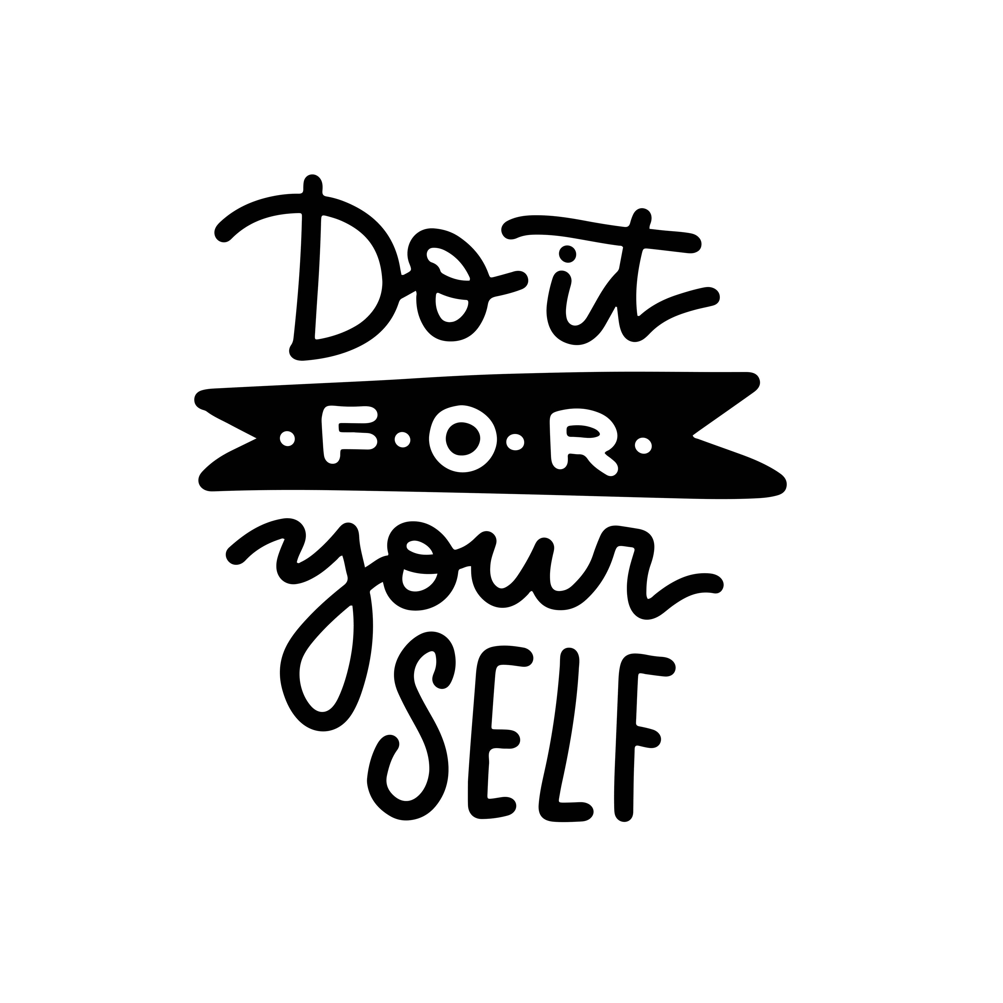 Do it for yourself - isolated handwritten lettering. Vector poster