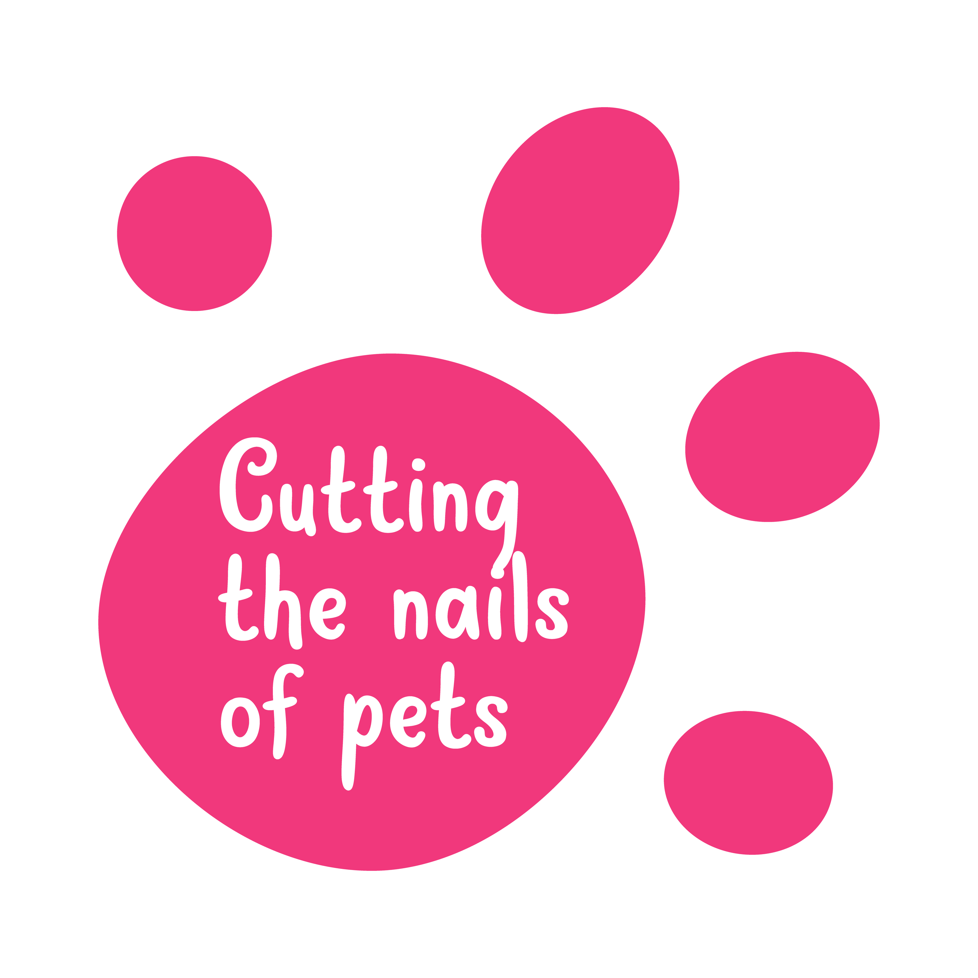 one blue dog footprint with the inscription dog nail clipping. icon highlighted in white. Vector flat illustration. an icon with a trace of cat's a step. store, animal care. 5978417 Vector Art at Vecteezy