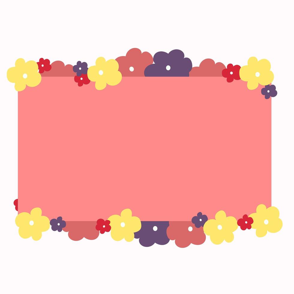 Vector flower frame with text space