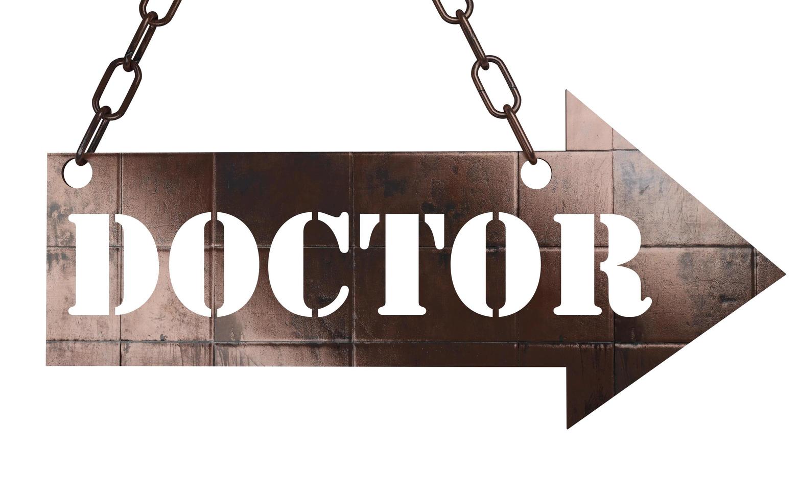 doctor word on metal pointer photo