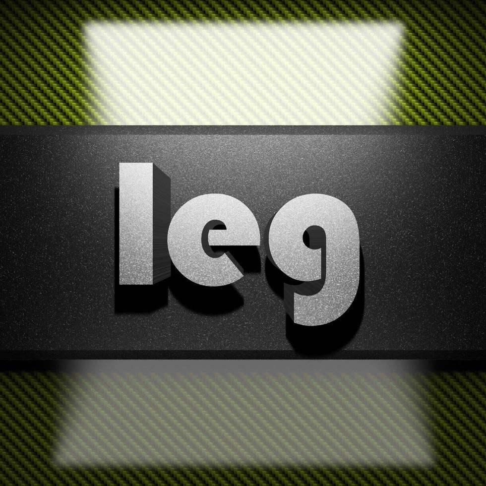 leg word of iron on carbon photo