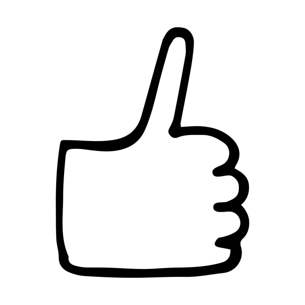 Thumb up finger sign vector illustration isolated