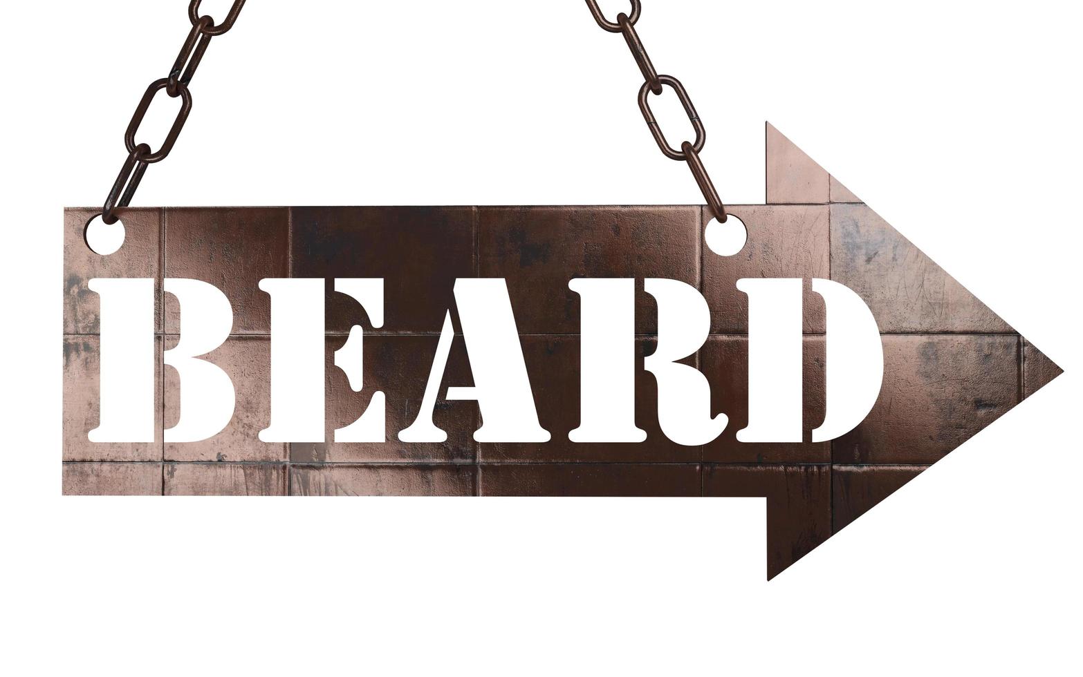 beard word on metal pointer photo