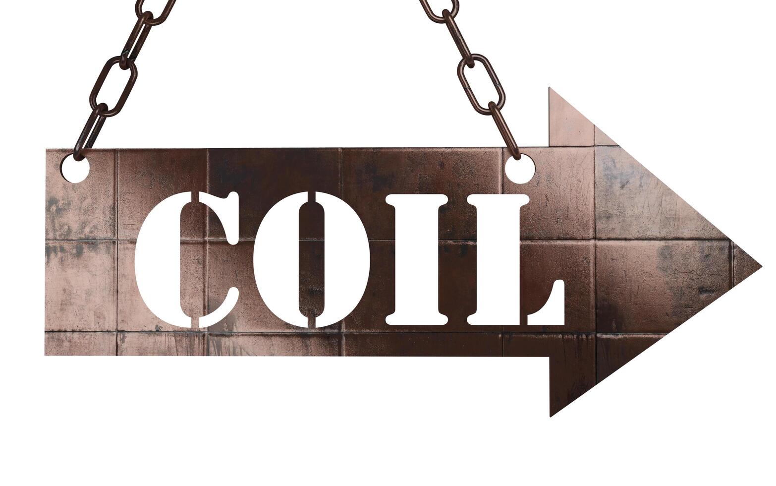 coil word on metal pointer 5981408 Stock Photo at Vecteezy