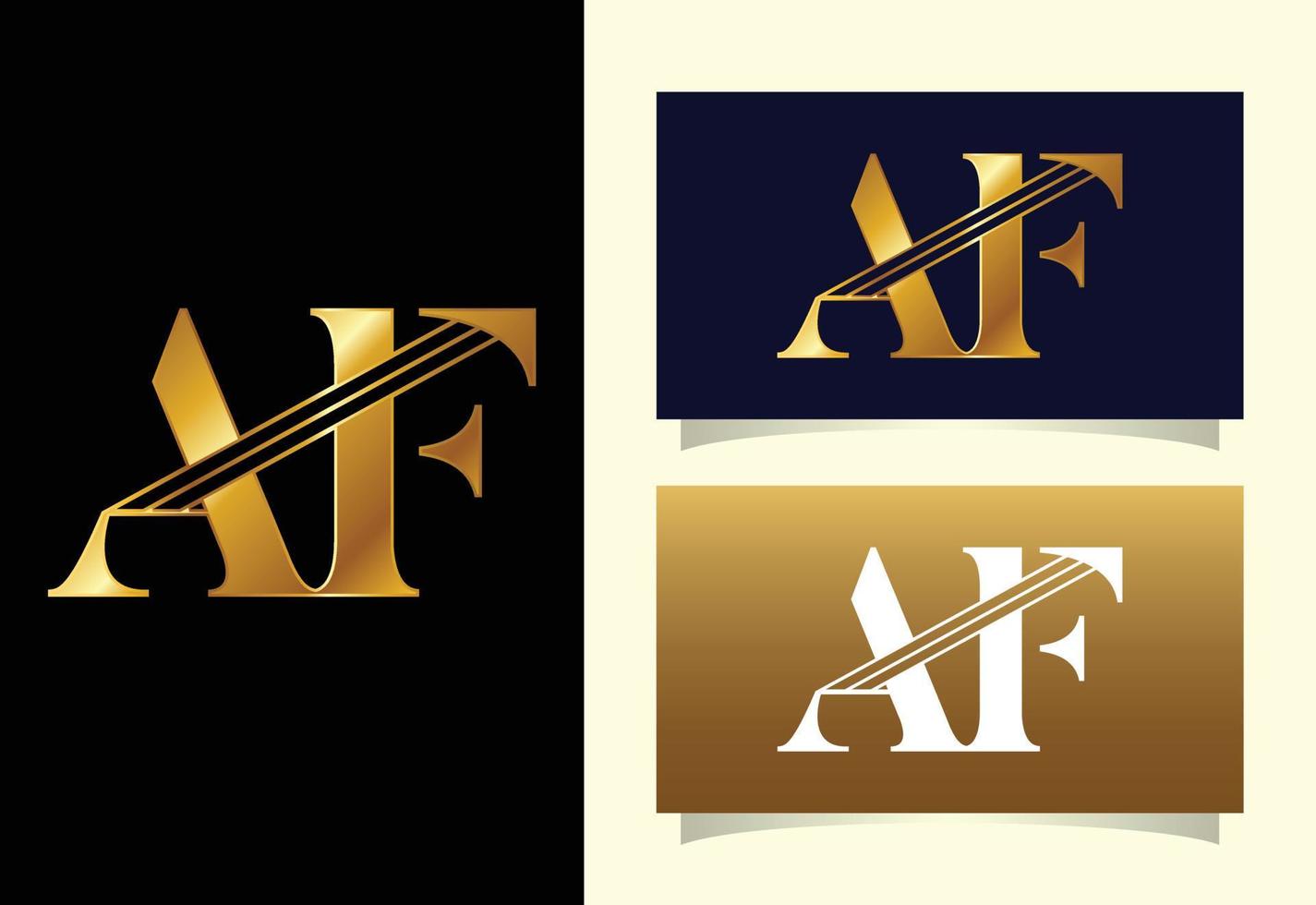 Initial Letter A F Logo Design Template. Graphic Alphabet Symbol For Corporate Business Identity vector